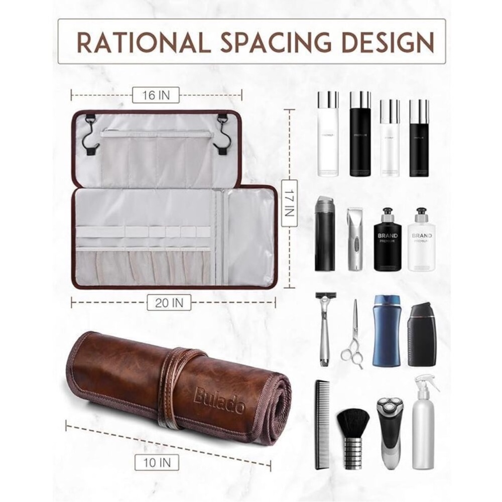 NWOT - Toiletry Bag Men Hanging Travel Essential Waterproof Organizer for Shavi… - Picture 2 of 4